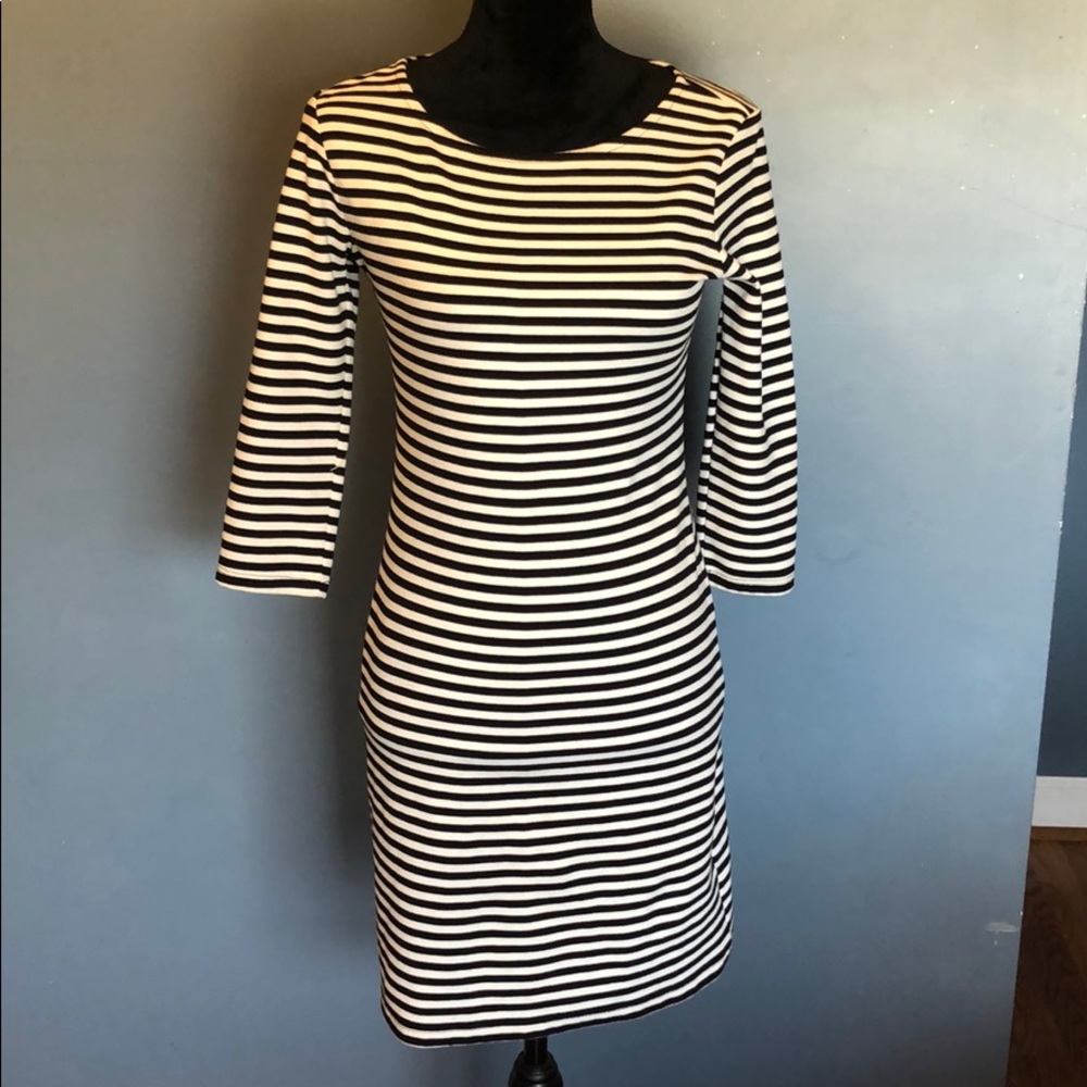 Black and White Striped Dress
